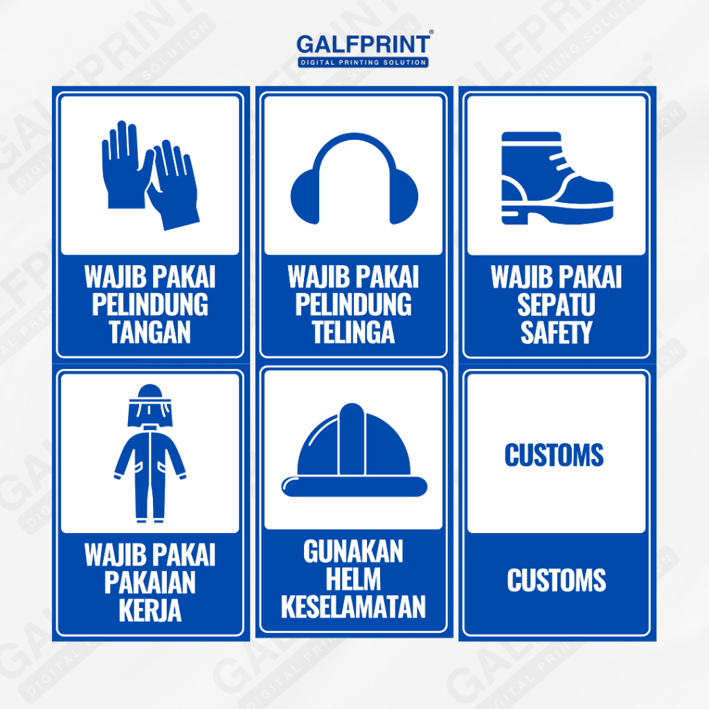 

GALFPRINT STICKER PROYEK TANDA SIGN BIRU 20X30 BESAR / BISA CUSTOMS