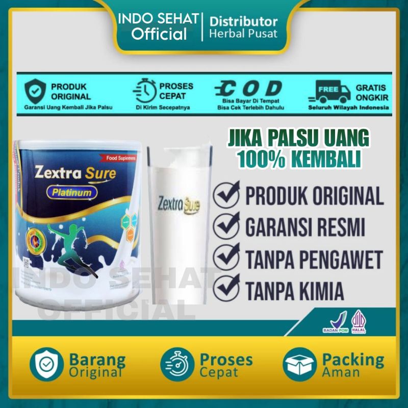 

ZEXTRA SURE Original Susu Tulang Dan Sendi Paling Efektif ZEXTRASURE Platinum Resmi BPOM