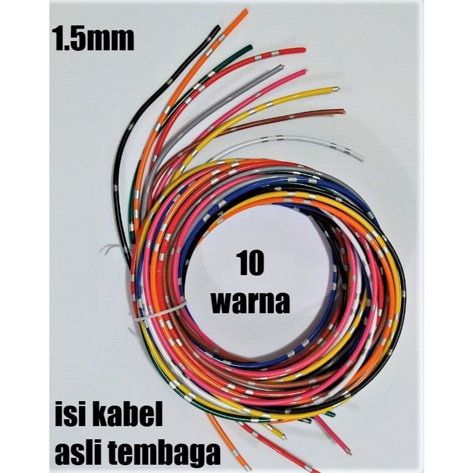 Automotive Cable Kabel Otomotif AVSS 1.5mm 10 warna AVSS 1.5 mm kabel bodi mobil motor 1,5mm origina