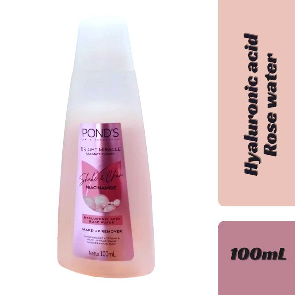 PONDS Bright Miracle Shake and Clean 100ml - Ponds Ultimate Clarity Niacinamide | Pore Clean  Make U