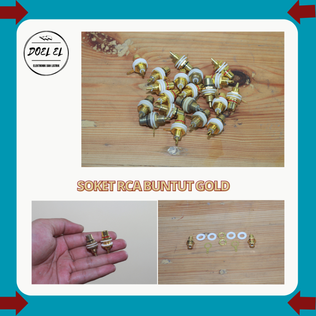 SOKET RCA BUNTUT GOLD/ SOKET RCA FEMALE
