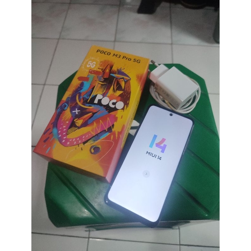 jual hp second Poco M3 5G. RAM 4/64GB. Cool Blue. pemakaian normal