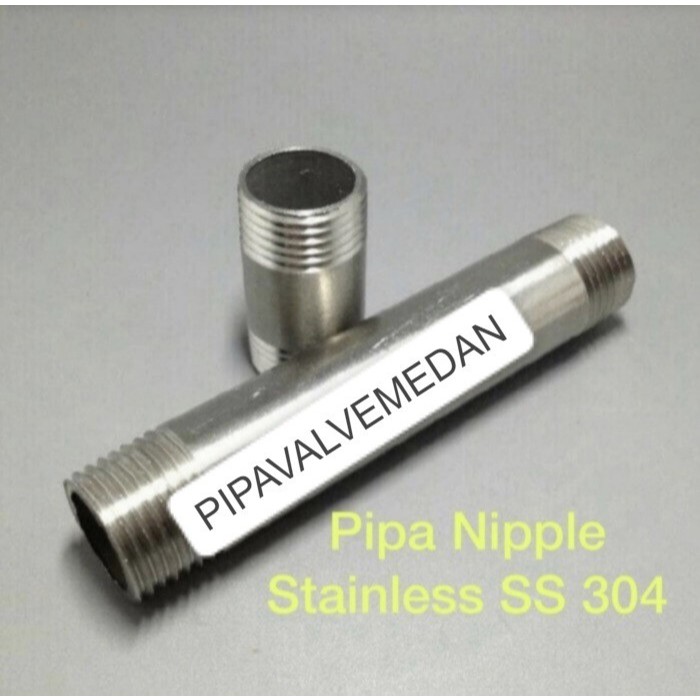 3/8" x 15 cm Pipa nipple stainless ss304 nepple SS 304 sch 40 100 mm Kontektor Drat