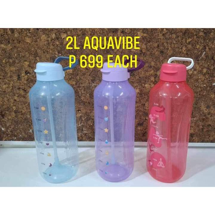 Eco 2L straw aquavibe botol tupperware