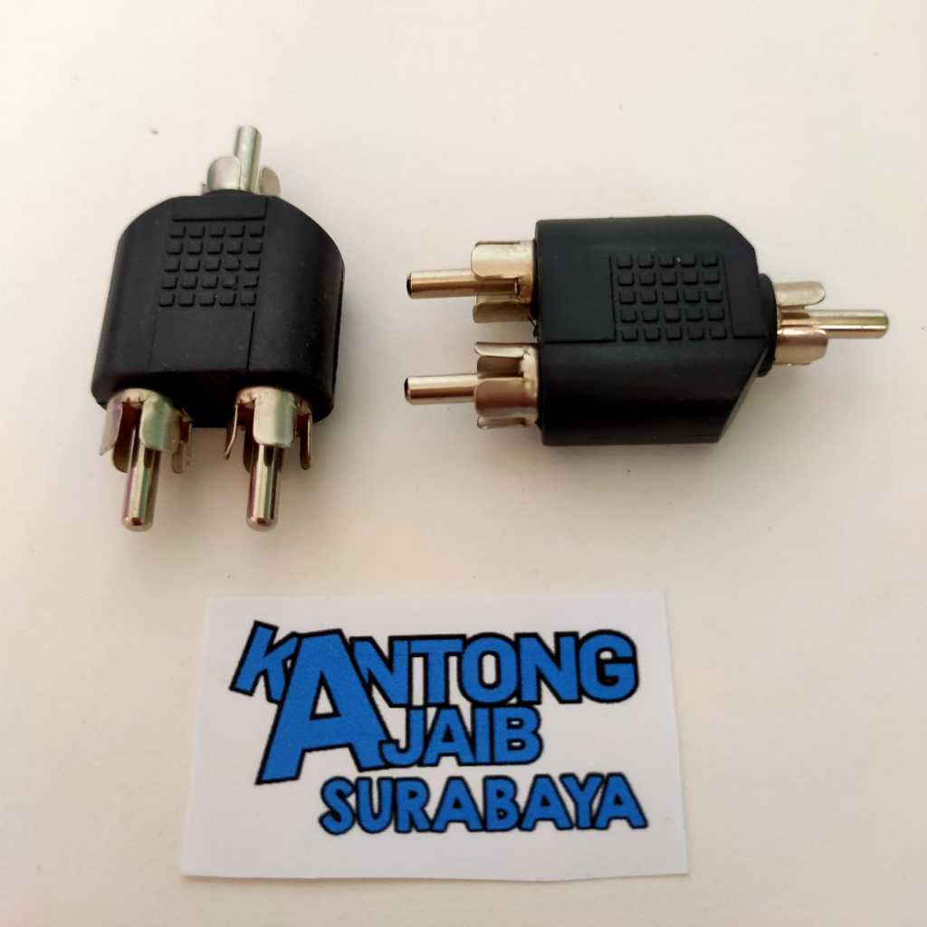 Converter Jack RCA Male to 2 RCA Male Jack RCA 2 Male to 1 Male RCA T RCA Male to 2 RCA Male L/R 355