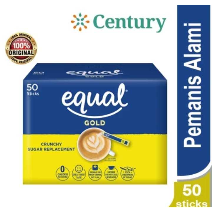 

EQUAL GOLD 50STICKS / PEMANIS / GULA/ MAKANAN / MINUMAN/DIABETES/GULA DIET/DISKON/PROMO