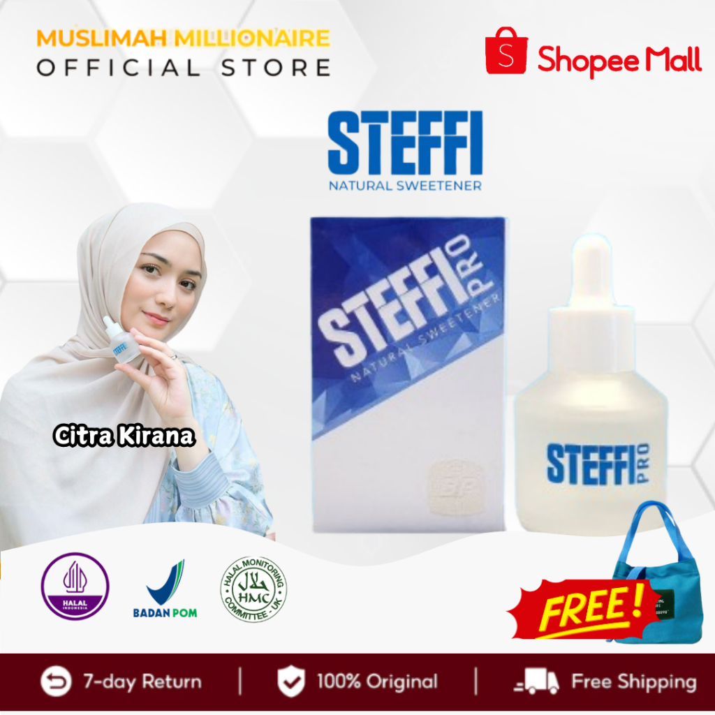 

Steffi Pro 30ml Pemanis Alami Ekstrak Daun Stevia 100%