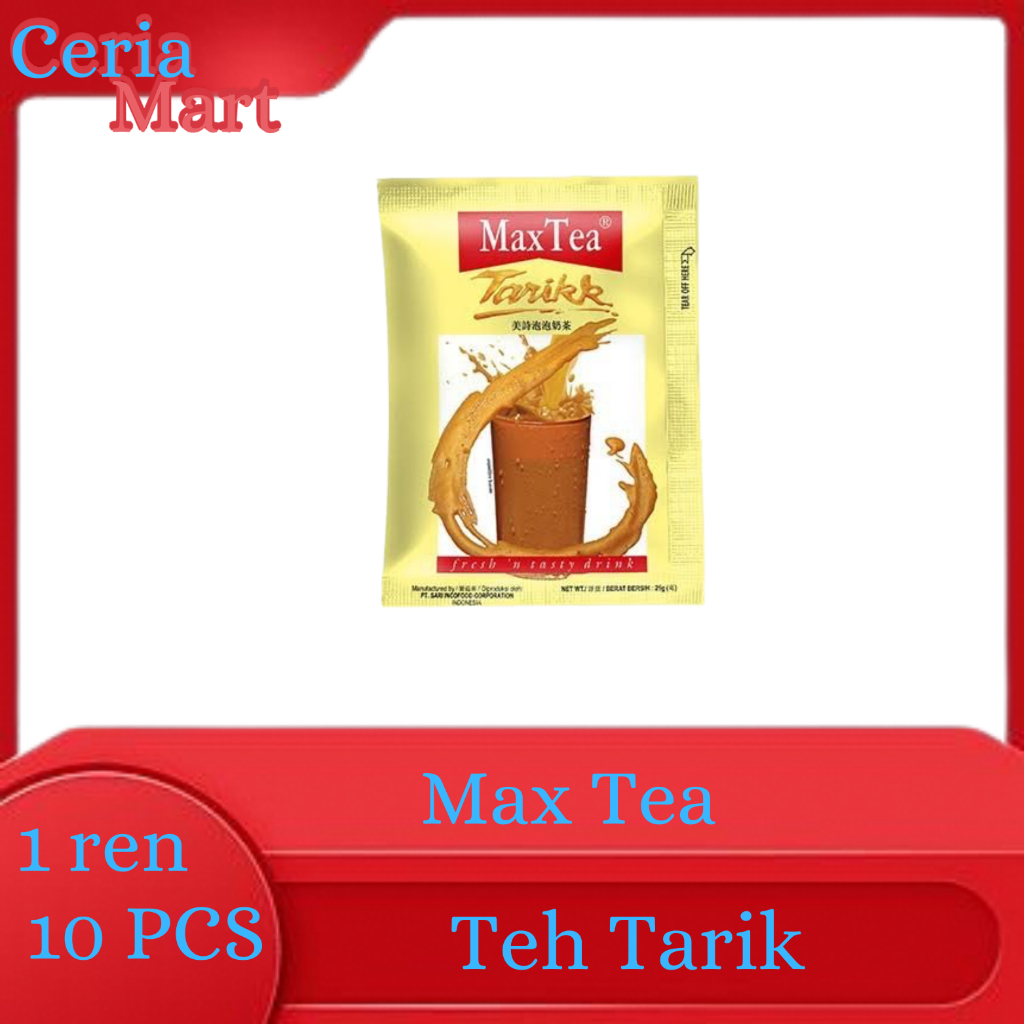 

MAX TEA TEH TARIK 25gr SACHET RENCENG ( ISI 10 )