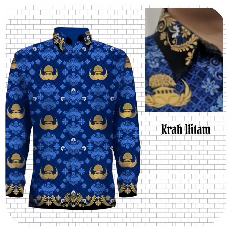 BATIK KOPRI TERBARU 2022 Atasan Baju Batik Pria Laki Laki Lengan Panjang Ukuran M