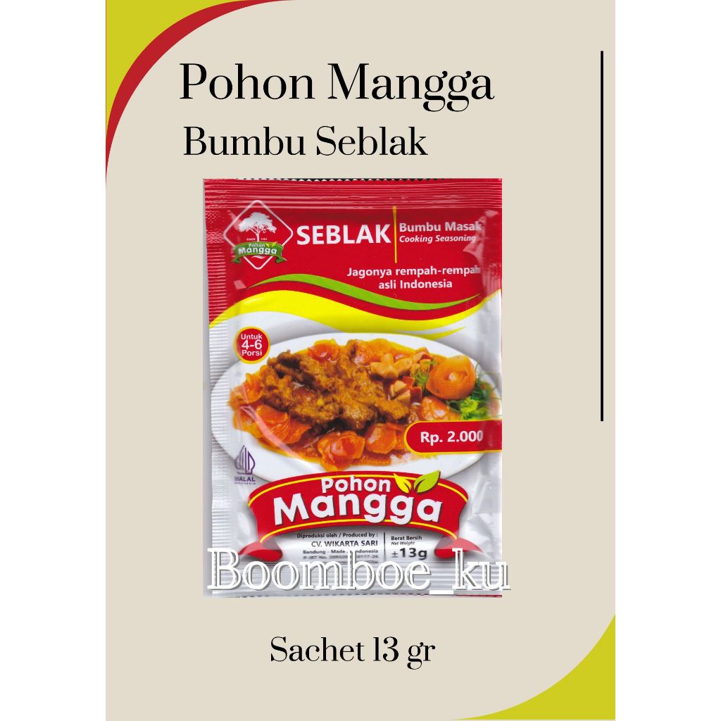 

Pohon Mangga Bumbu Seblak 13Gr