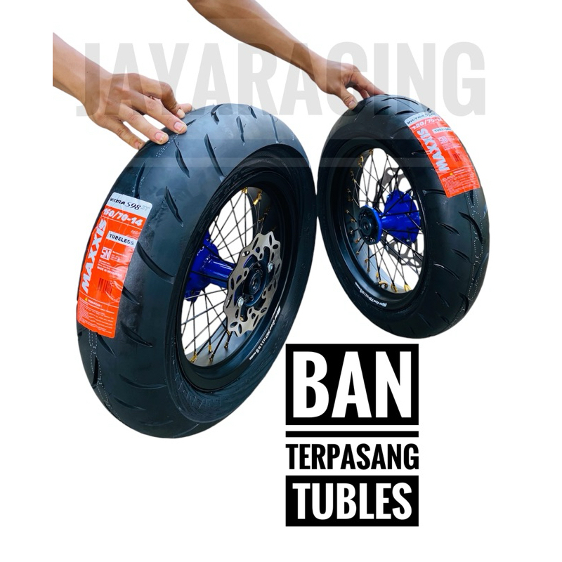 Velg SUPERMOTO MINI Ring 14 Lebar 350 300 250 BAN TUBLES KLX DT DTRACKER CRF WR SIAP PAKAI