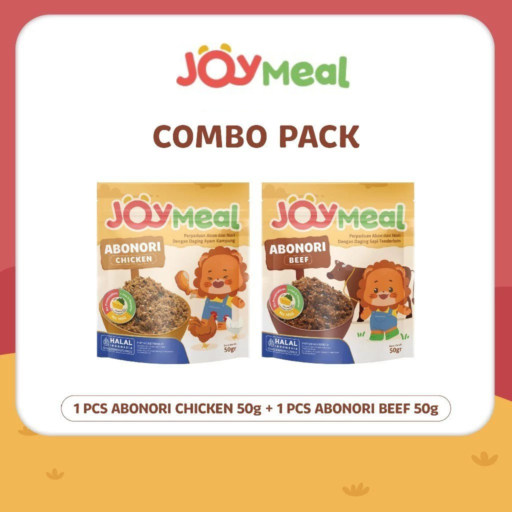 

BELI 2 LEBIH HEMAT JOYMEAL ABONORI BEEF & CHICKEN ORIGINAL 50GR - ABON TINGGI PROTEIN TANPA MSG