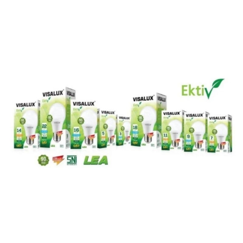 Lampu Visalux EKTIV LEA / Bohlam Visalux / Bola Lampu Visalux 14w 16w 18w 22w / Bola Lampu Led Visal