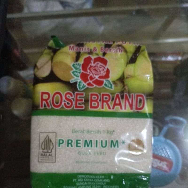 

Gula kristal rose brand warna hijau/kuning kemasan 1 kig