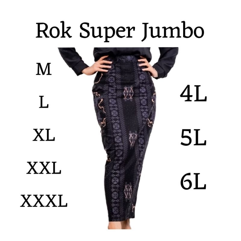 Etama - Rok Span Super Jumbo Belah Belakang Bisa Request Motif
