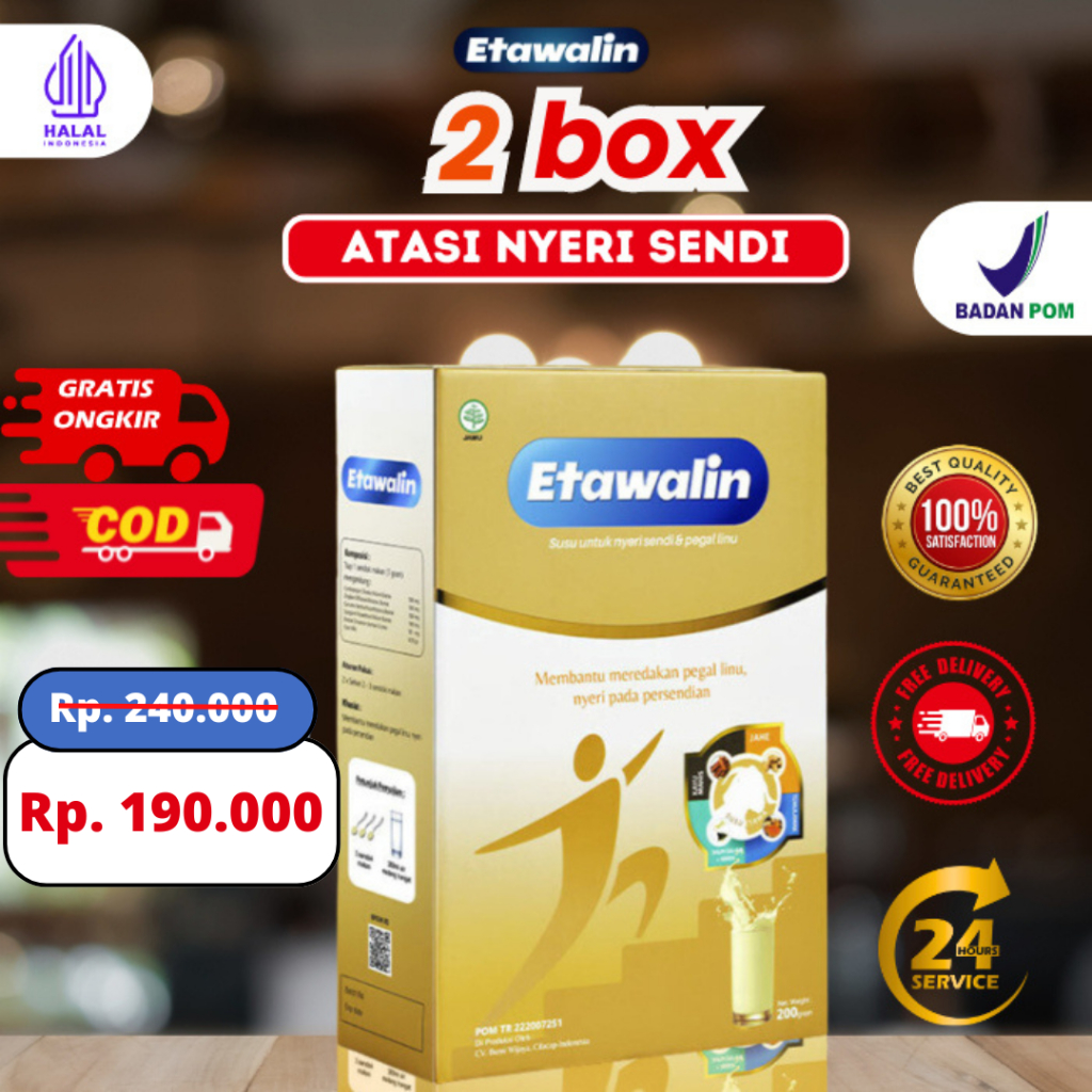 

ETAWALIN 100% ORIGINAL SUSU ETAWA ATASI NYERI SENDI ASAM URAT PEGAL LINU 2 BOX