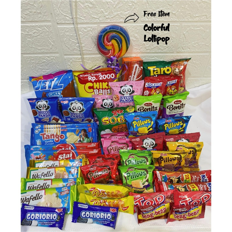 

PAKET SNACK BOX / SNACK BUNDLE / SNACK BOX / BINGKISAN SNACK / HAMPERS SNACK ULTAH ANAK