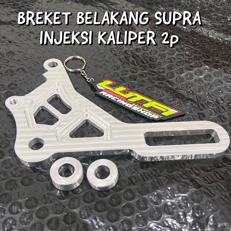 Breket Belakang Supra Kaliper RCB 2p Dist Standar Bahan Dural T6 Tebal 1cm Proses CNC