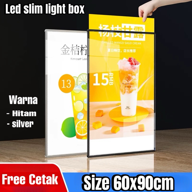 60x90 LED SLIM LIGHT BOX | LED DISPLAY MENU | LED CAFE MENU BOARD BRACKET | LED  SIGNBOARD |LIGHT BO
