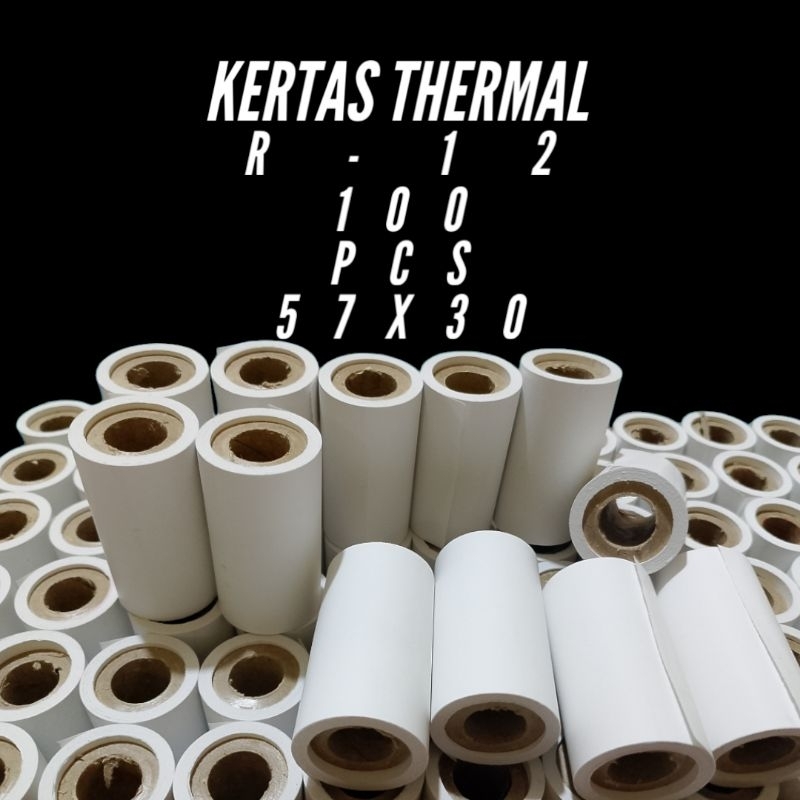 

KERTAS THERMAL 57X30 MM 100 PCS KERTAS STRUK KASIR THERMAL MURAH