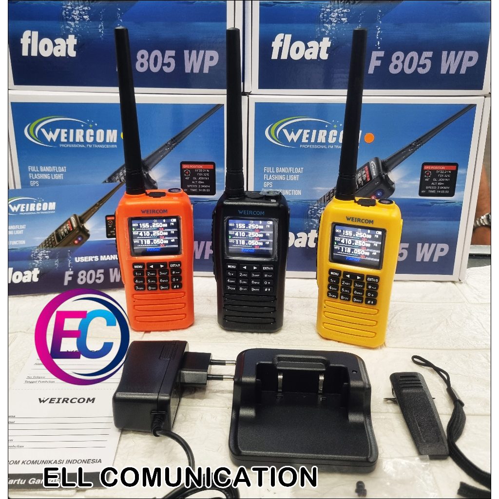 JUAL HT WEIRCOM F805WP F 805 WP 6BAND FLOAT ORIGINAL WATERPROOF WEIRCOM F 805 WP