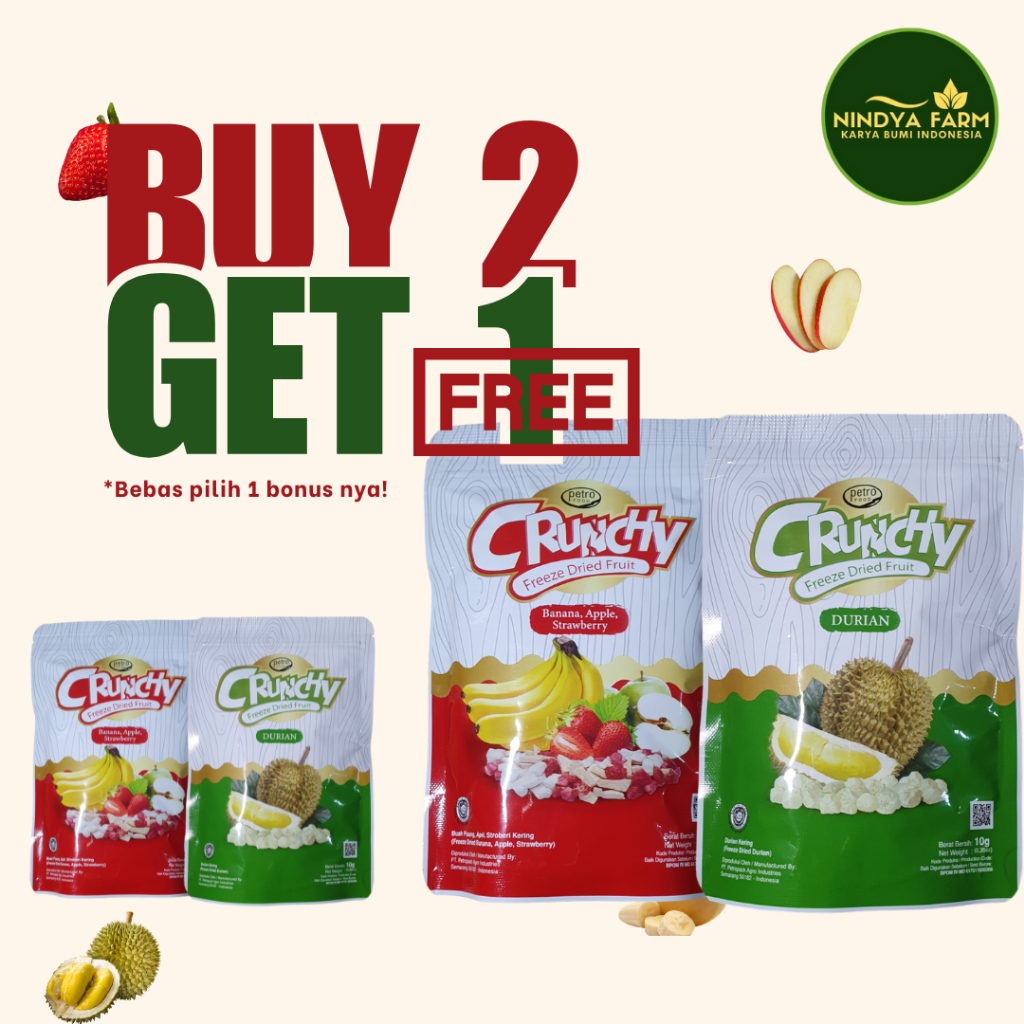 

FREEZE DRIED FRUIT - DURIAN & MIX ( BUY 2 GET 1 FREE ) BEBAS PILIH GRATISAN NYA