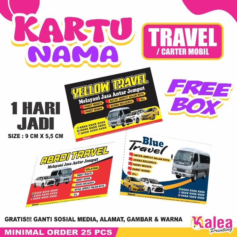 

Kartu Nama Travel / Carter Mobil Free Desain Custom