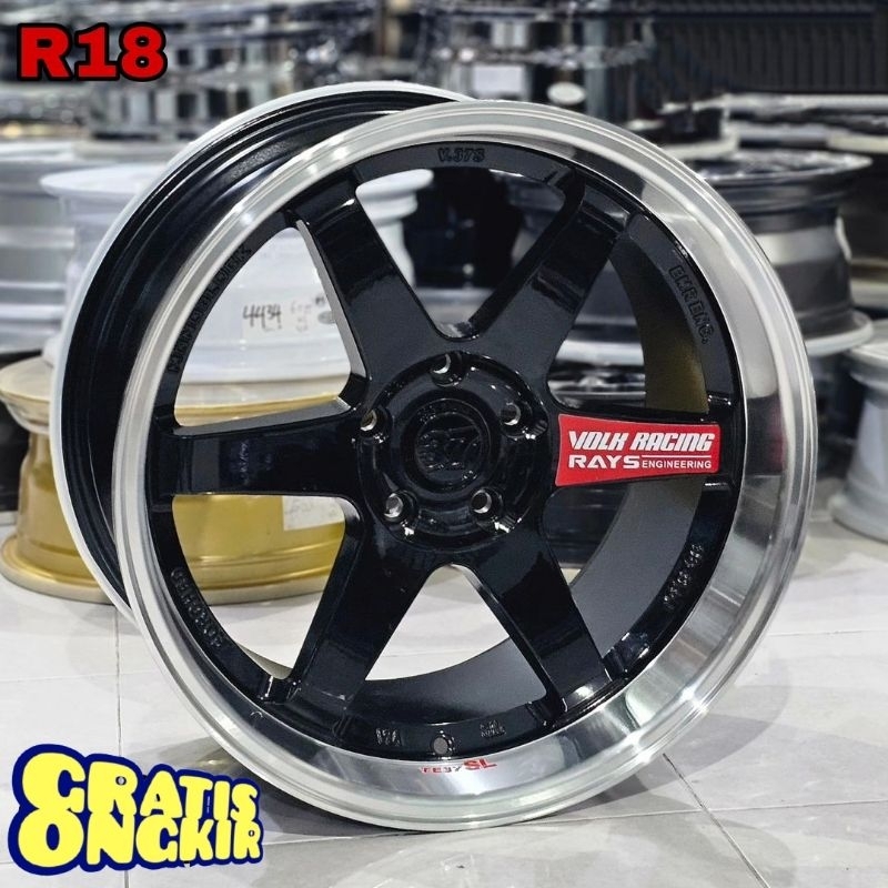 velg mobil racing R18 TE37 SL LEBAR 9,5 velg mobil ring 18 velg racing mobil import termurah berkual