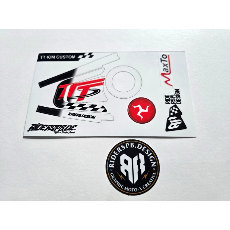 TT IOM CUSTOM M2 - STICKER DECAL SKIN COVER GARSKIN INTERCOM MAXTO M2