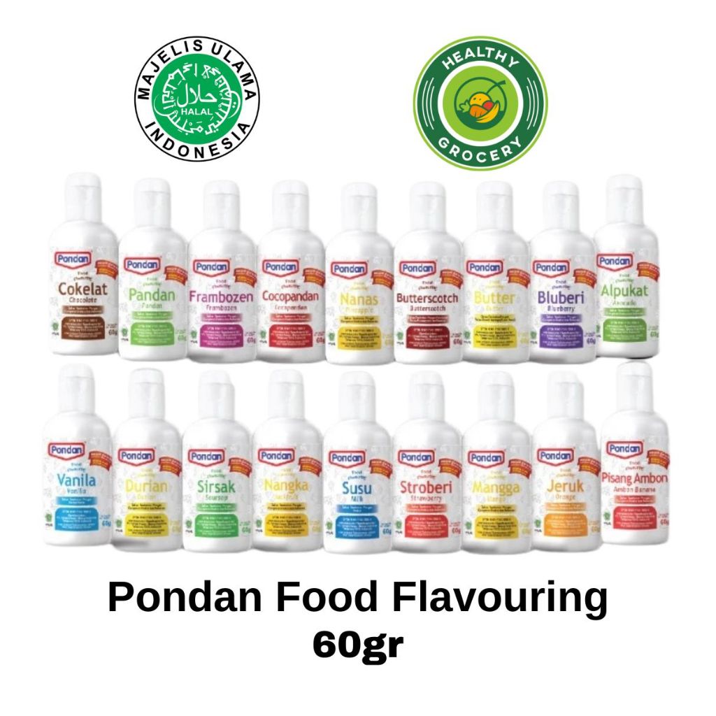 

Pondan Food Flavouring All Varian 60gr / Pondan Perisa Makanan