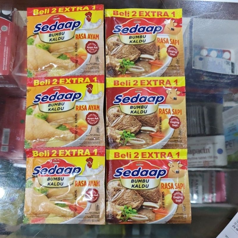 

Sedaap Kaldu Renceng isi 12pcs - Bumbu Sedaap Kaldu rasa Ayam / Sapi