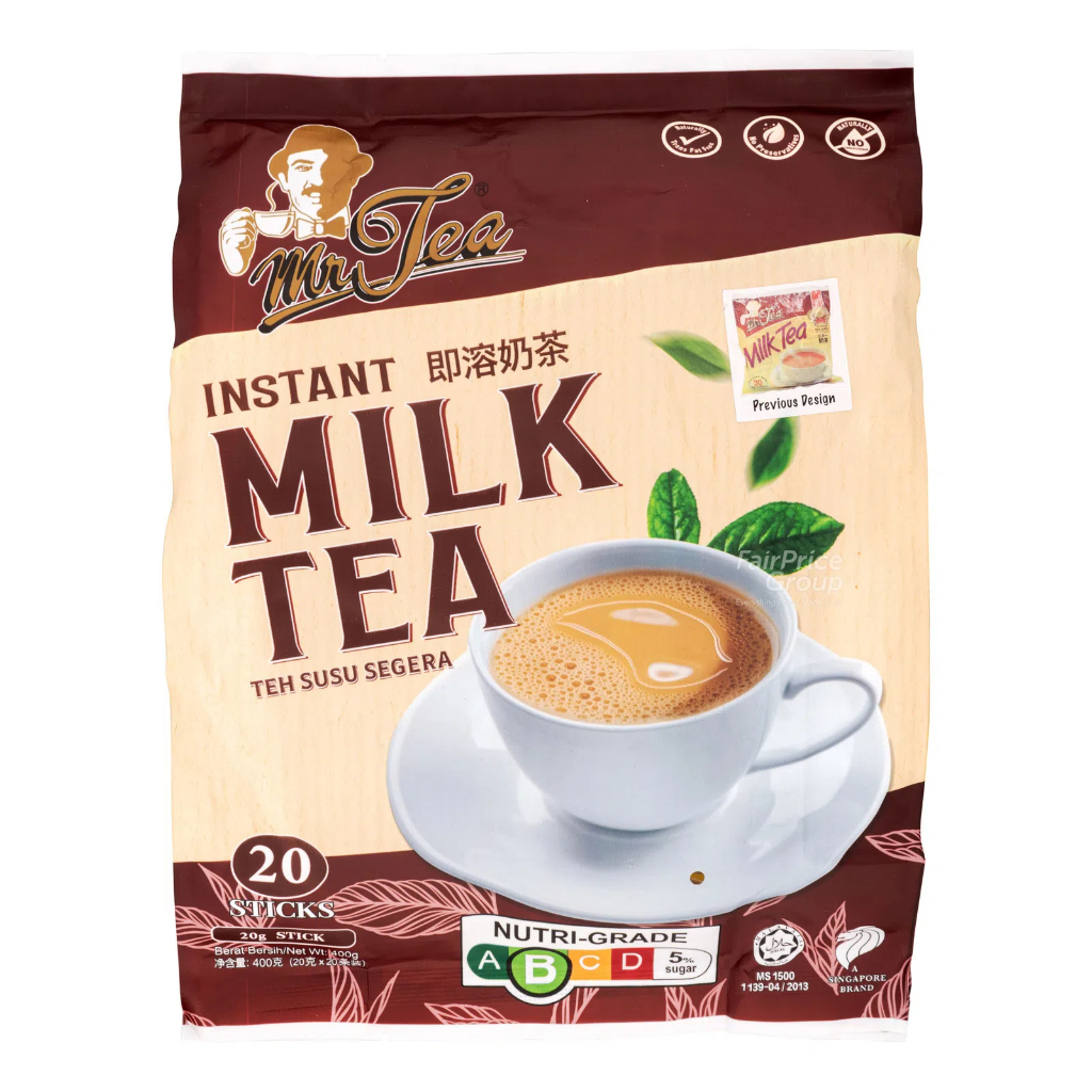 

Mr Tea Milk Tea Singapore 20sachet Teh Tarik Instant Milk Tea Less Sugar Milk Tea 3 in 1