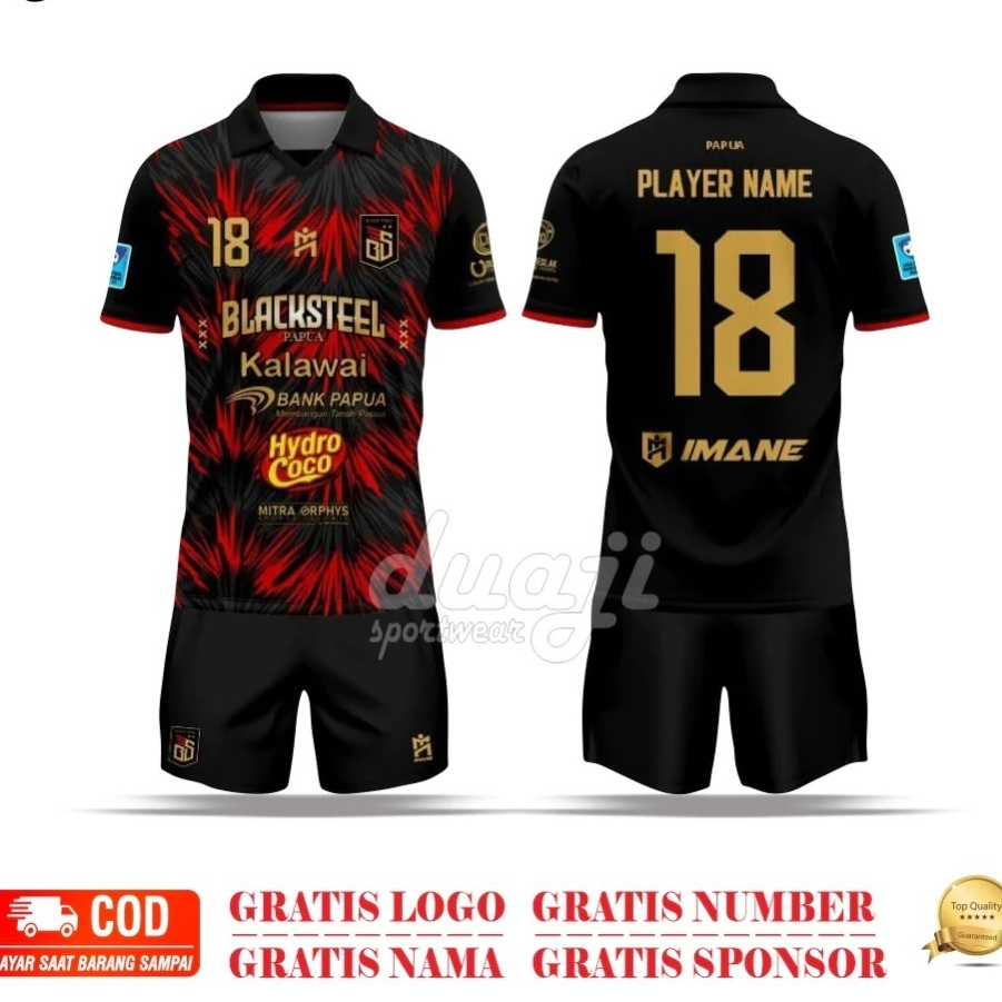 JERSEY FUTSAL BOLA BLACKSTEEL HOME