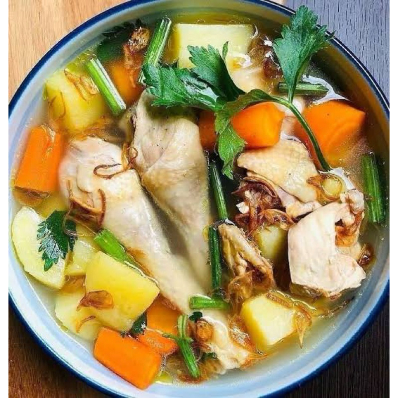 

Sop ayam kampung mak efata 1/2 Ekor