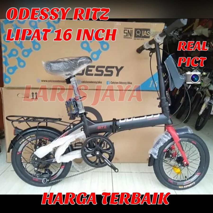 [ BONUS BELL ] Lipat 16 odessy ritz , sepeda lipat 16 inch odessy ritz , sepeda lipat folding 16 ode