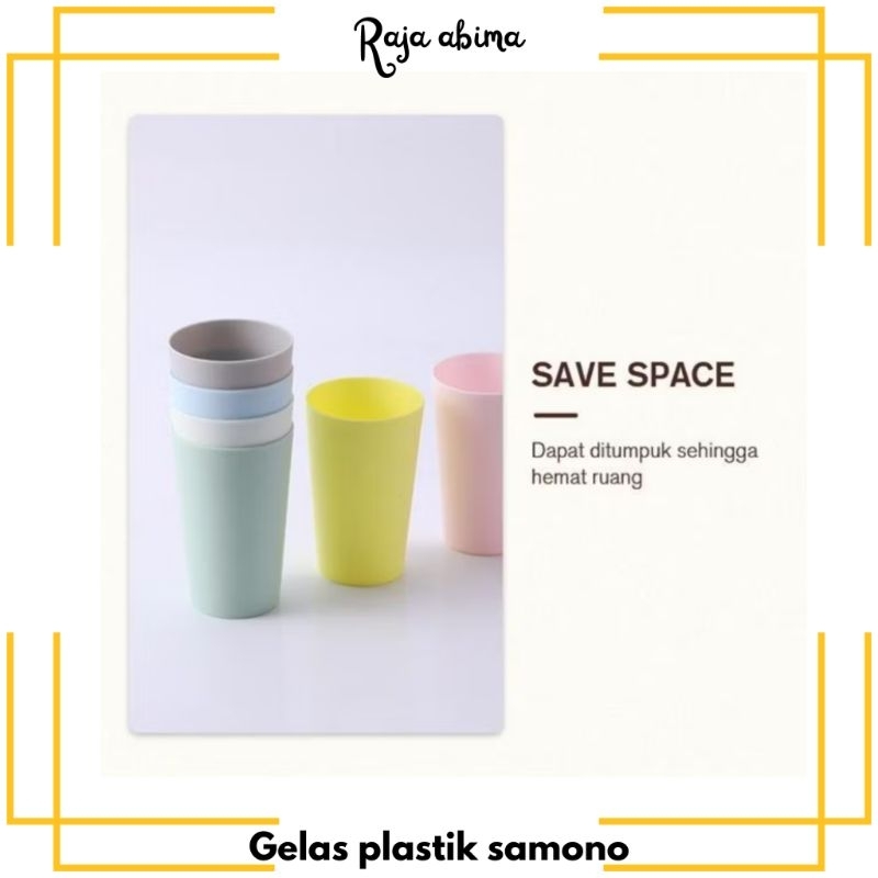 gelas plastik cantik satu set