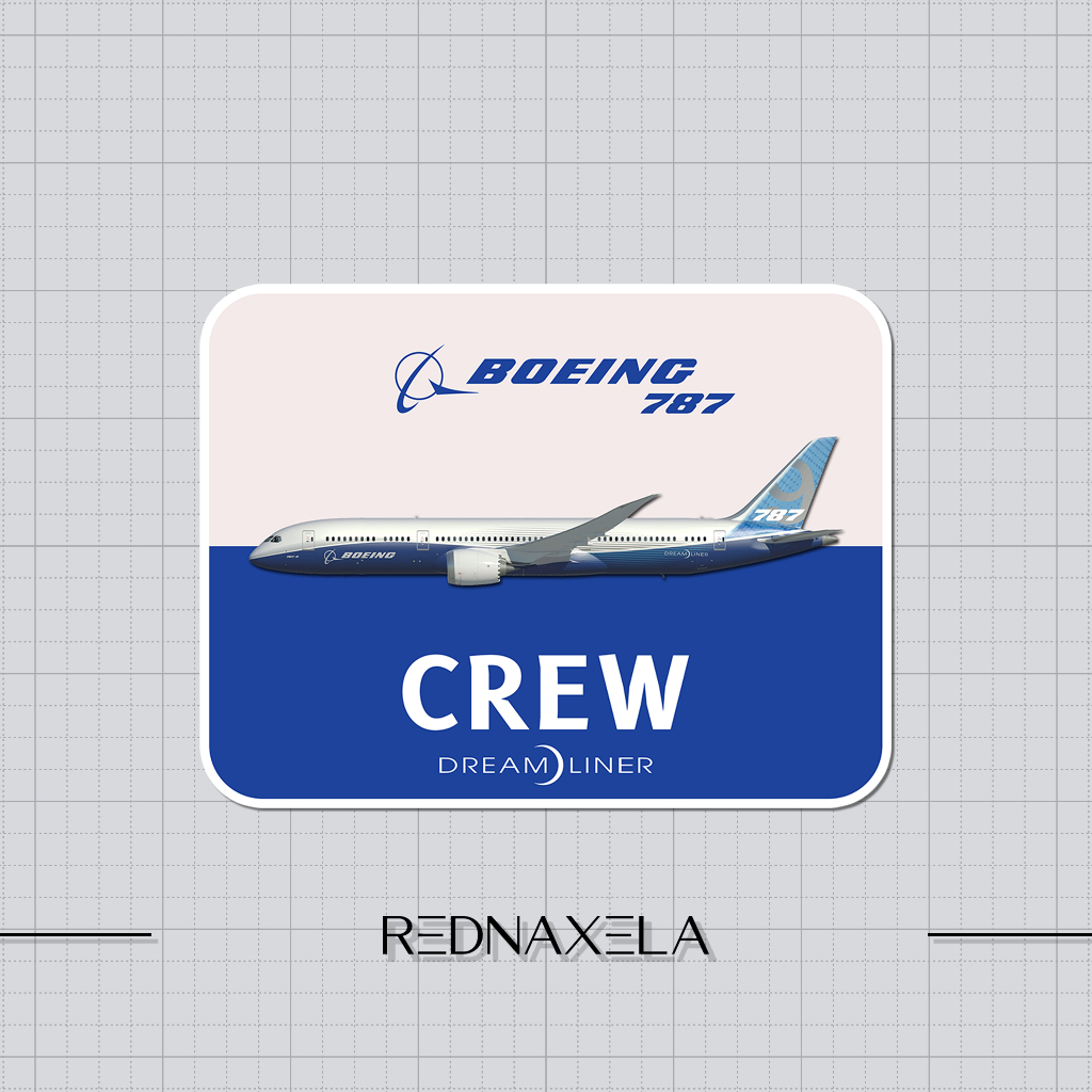 

Stiker Vinyl Boeing 787 Dreamliner Card Model Crew Sign Sticker