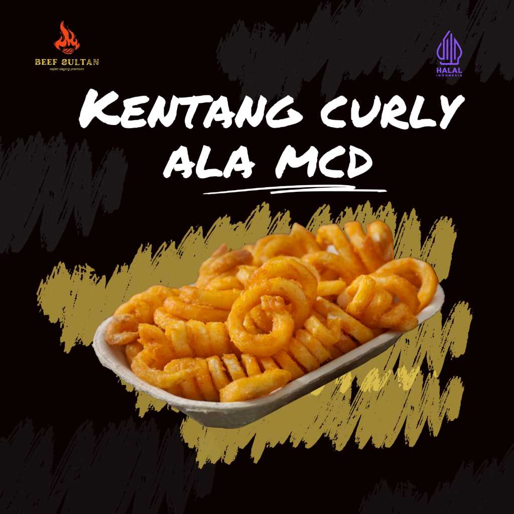 

Kentang Curly ala McD 500gr | Kentang Spiral ala Twister Fries McD | Kentang Goreng Frozen | French Fries McD | Makanan Olahan Beku | Camilan Kentang Goreng