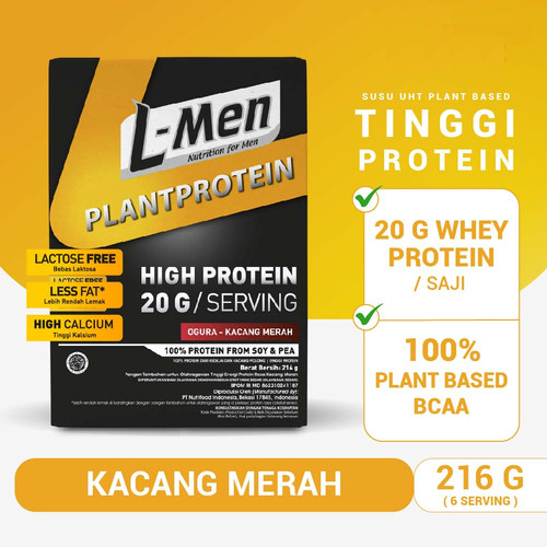 

L-Men Plantprotein Ogura 216g - Susu Vegan Tinggi Protein