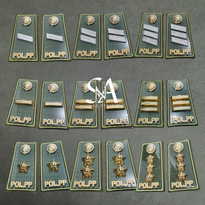 TANDA PANGKAT PDH SATPOL PP GOLONGAN LENGKAP 2A 2B 2C 2D 3A 3B 3C 3D 4A 4B LIS MERAH ATRIBUT POL PP