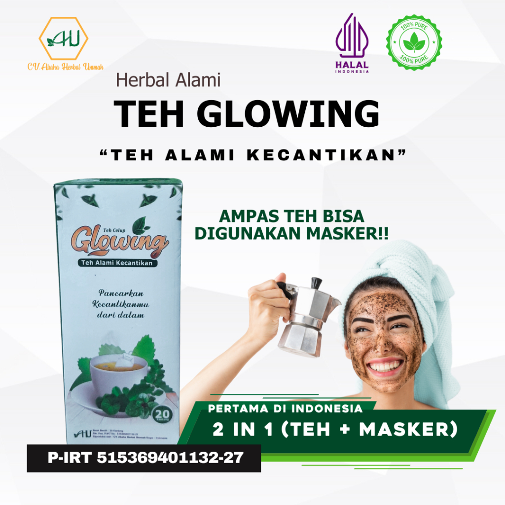 

Abaha Teh Glowing Herbal 2 IN 1 - Mencerahkan Kulit Masker Herbal Dari Teh