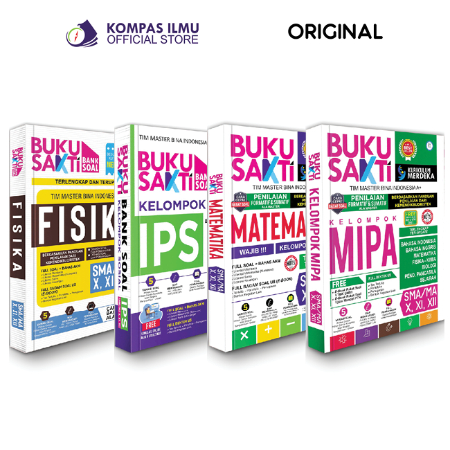 Buku Kurikulum Merdeka Buku Sakti Bank Soal MIPA Fisika Matematika KELOMPOK MIPA / IPS SMA / MA