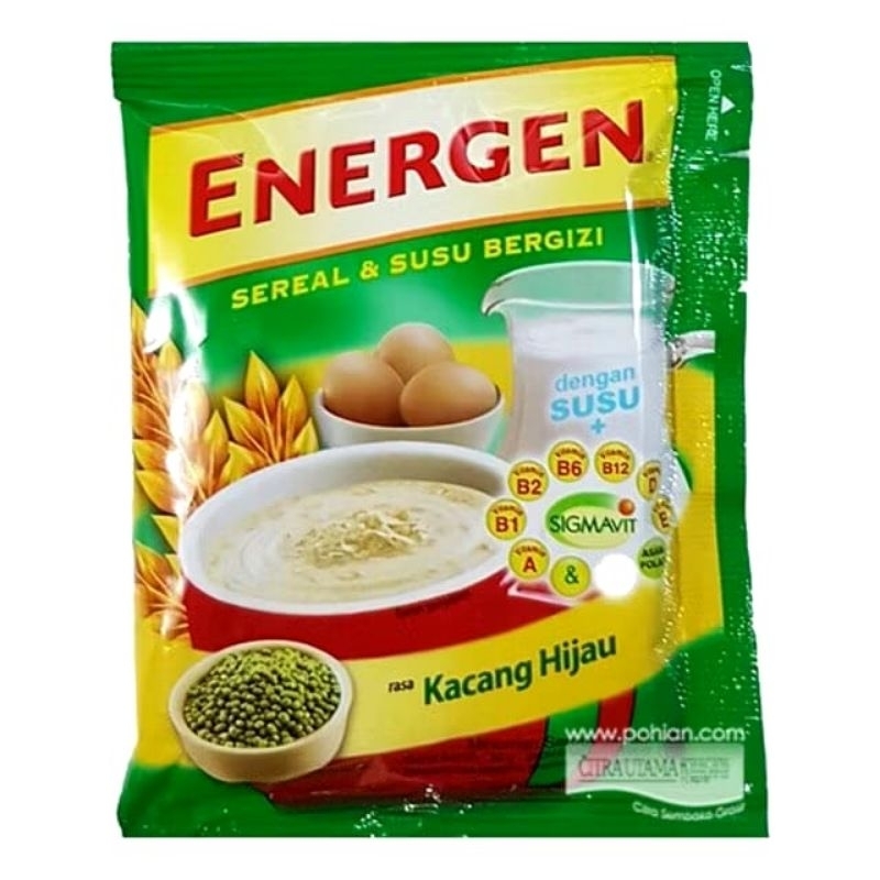 

Energen minuman sereal renteng 10 sachet (Kacang Hijau)