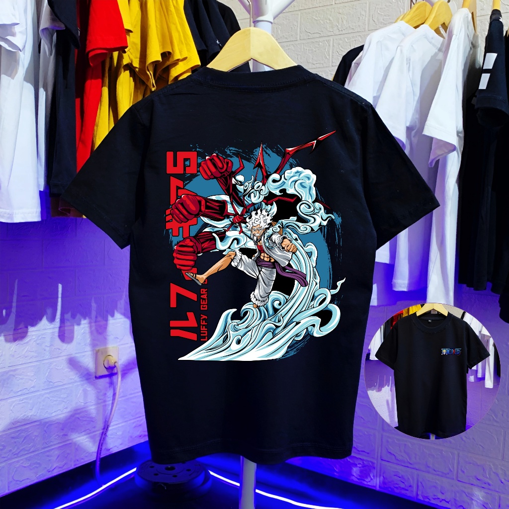 Baju Kaos Distro Anak Laki Laki 1-11 tahun Katun Combed 30s Premium - Anime One Piece Luffy