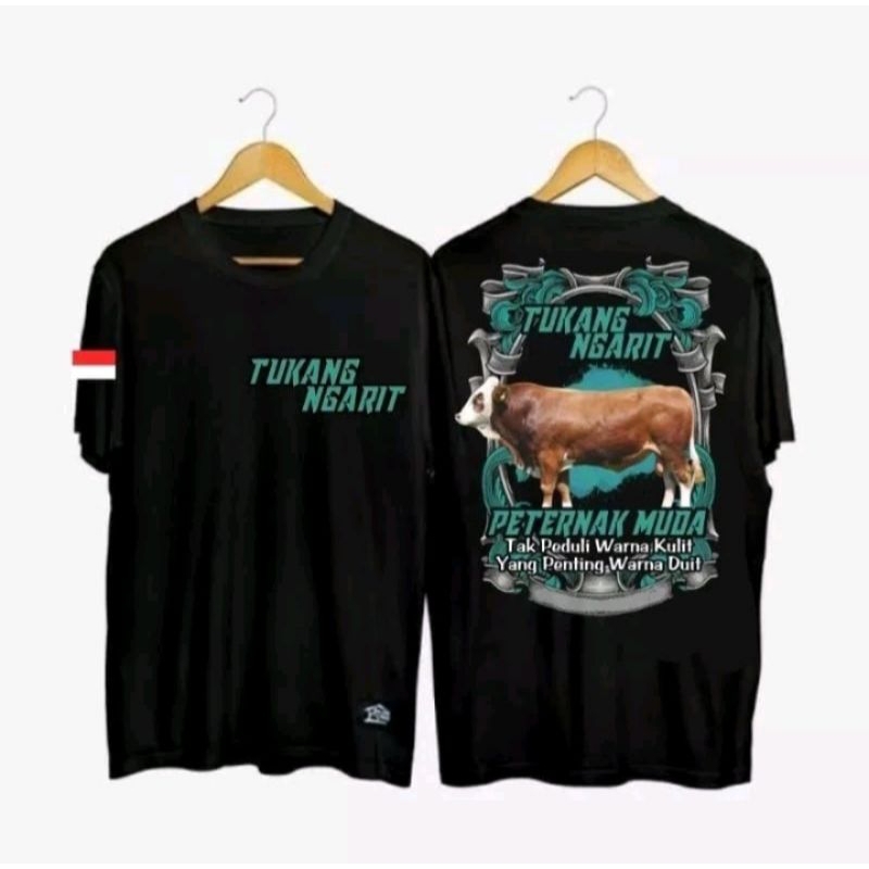 KAOS TUKANG NGARIT SAPI BINGKAI HIJAU