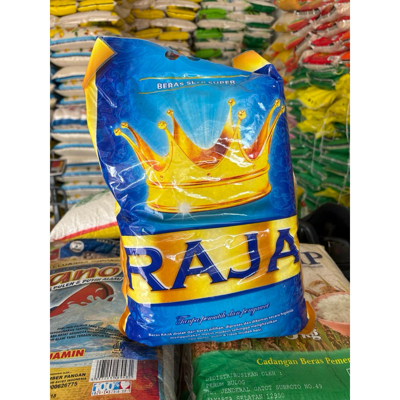 

Beras Raja biru kemasan 5kg