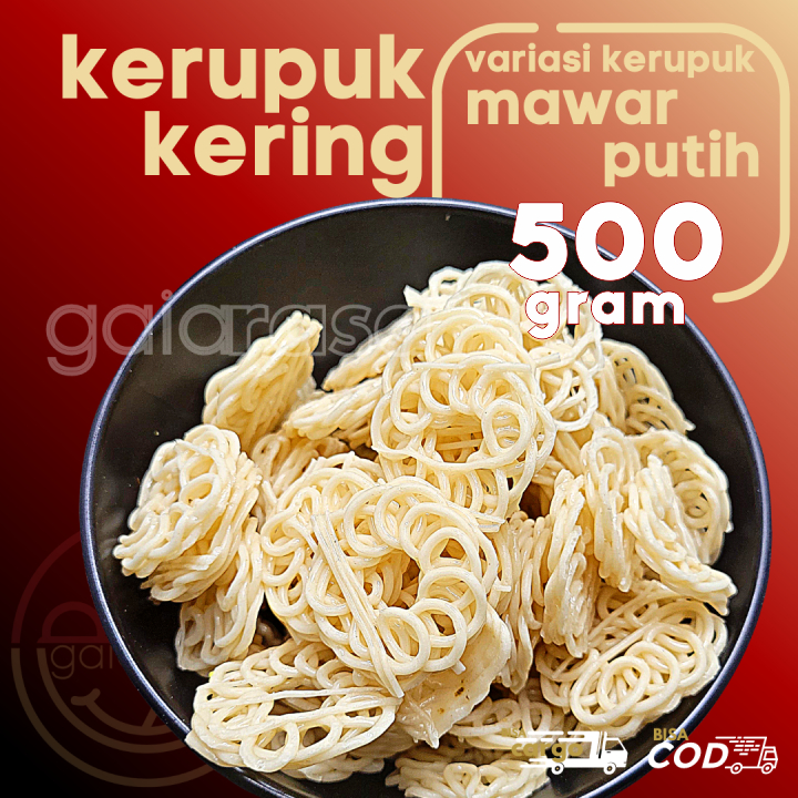 

Kerupuk MAWAR PUTIH 500g by GaiaRasa