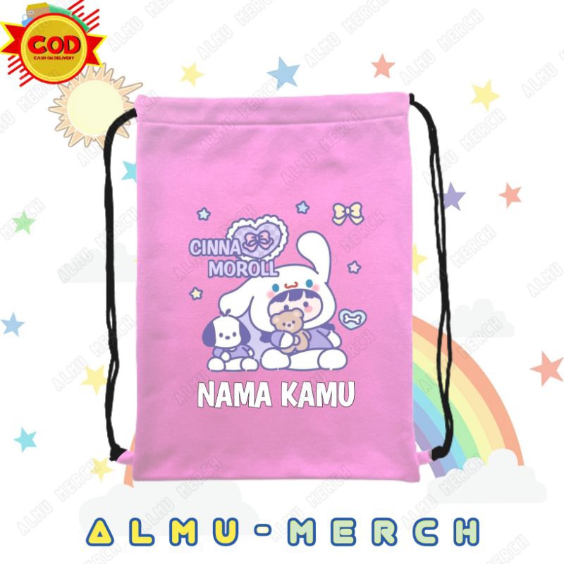 Tas Serut Cinnamoroll anak / Tas Anak / Tas Serut Anak Cinnamoroll