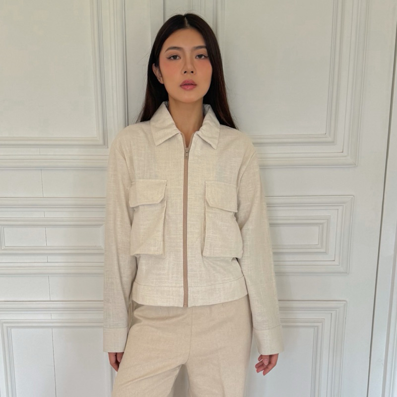 NOSTALGIC NIKKI LINEN JAKET | Linen outer jaket kemeja