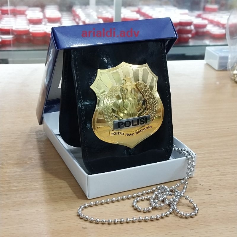 

dompet kalung POLRI rantai dompet kalung polisi glossy premium